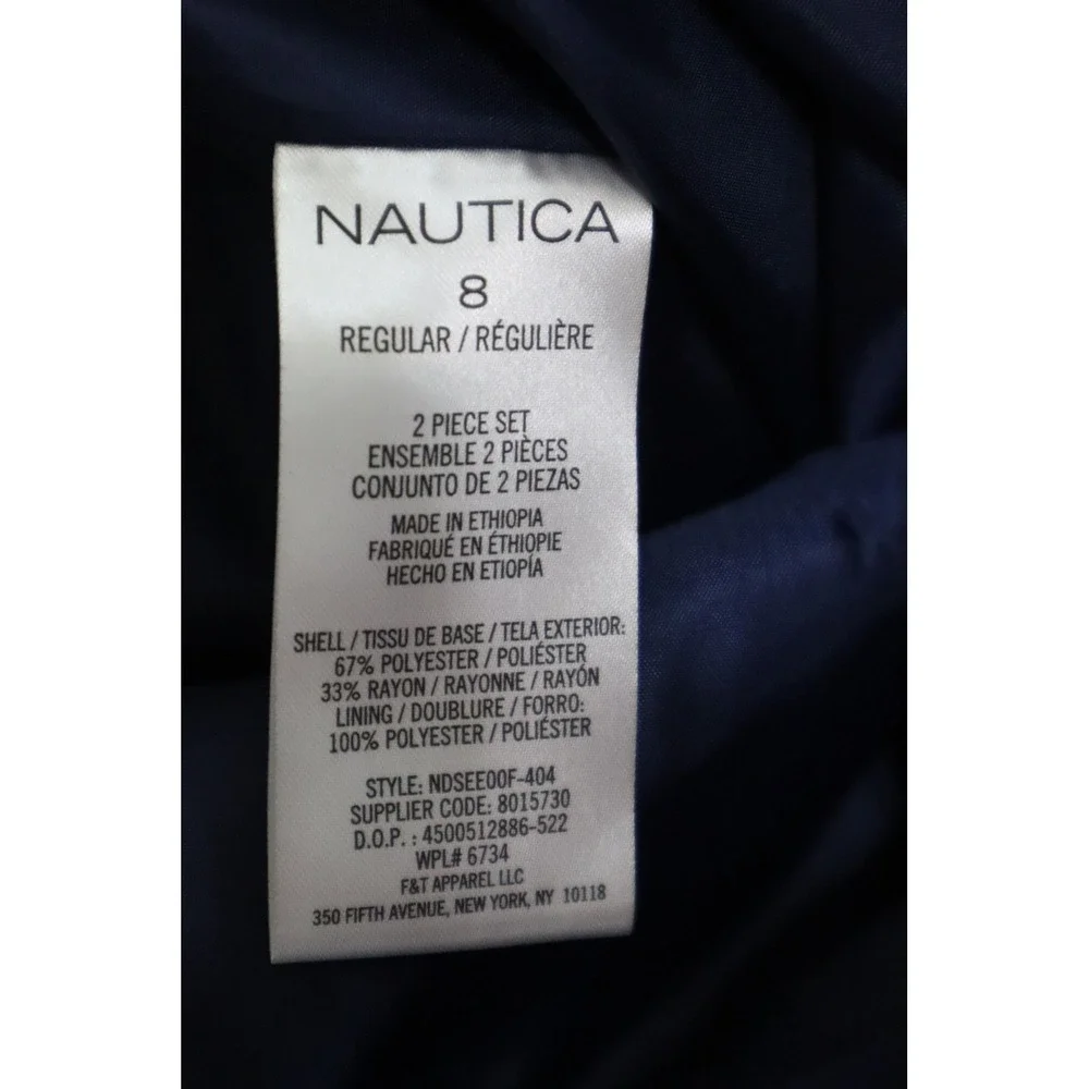 Nautica Big Boys 2-piece.‎ Micro-Texture Suit - Dark Blue - Size 8